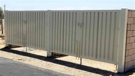 trash enclosrue doors with metal panels fabrication details|metal deck trash storage.